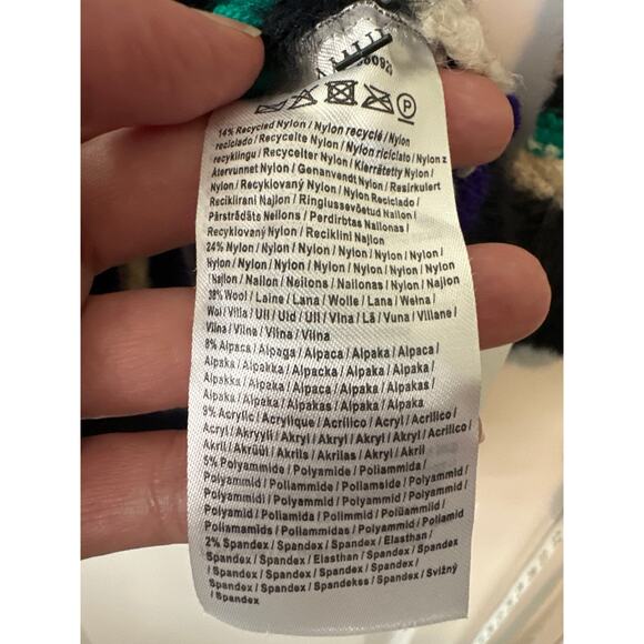 AMUR Lorelle Teddy Striped Sweater Dress Wool Alpaca Blend Size M Mini Winter - Picture 7 of 10